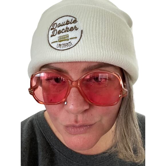 Vintage 80s Pink Glasses Kenmark Kitty Frames - Picture 4 of 11